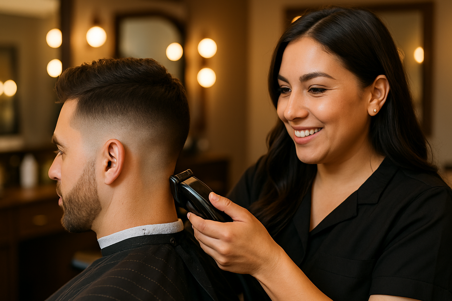 Salon work example