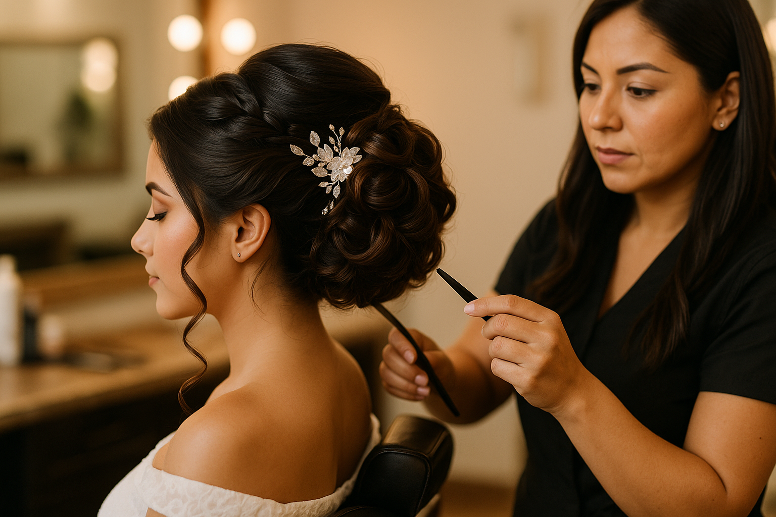 Salon work example